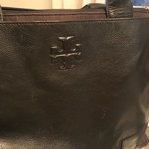 Tory Burch Ella Canvas & Leather tote